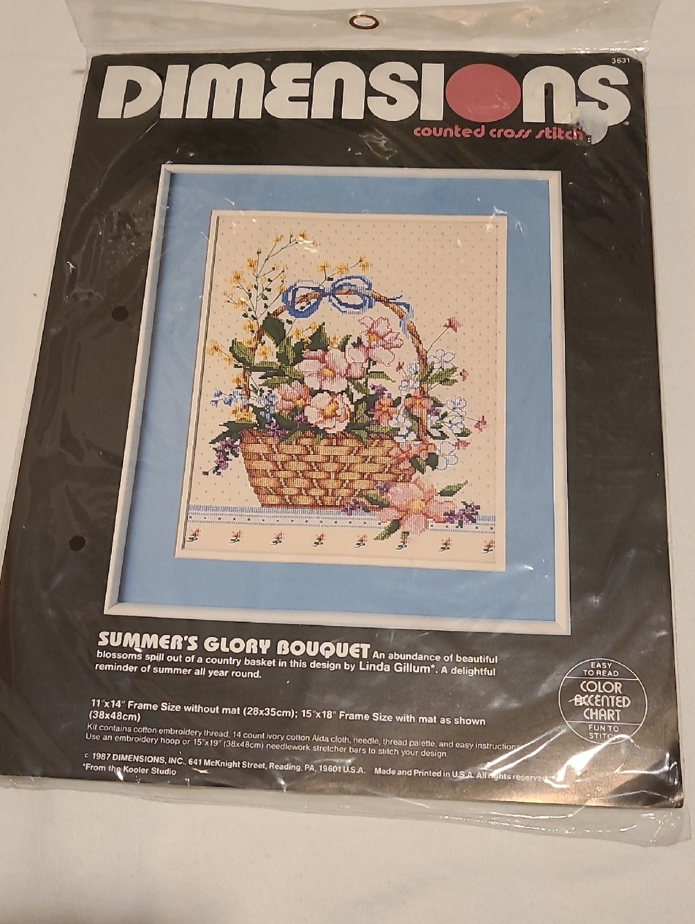 Dimensions Counted Cross Stitch 3631, Summer's Glory Bouquet Vintage Flowers NWT